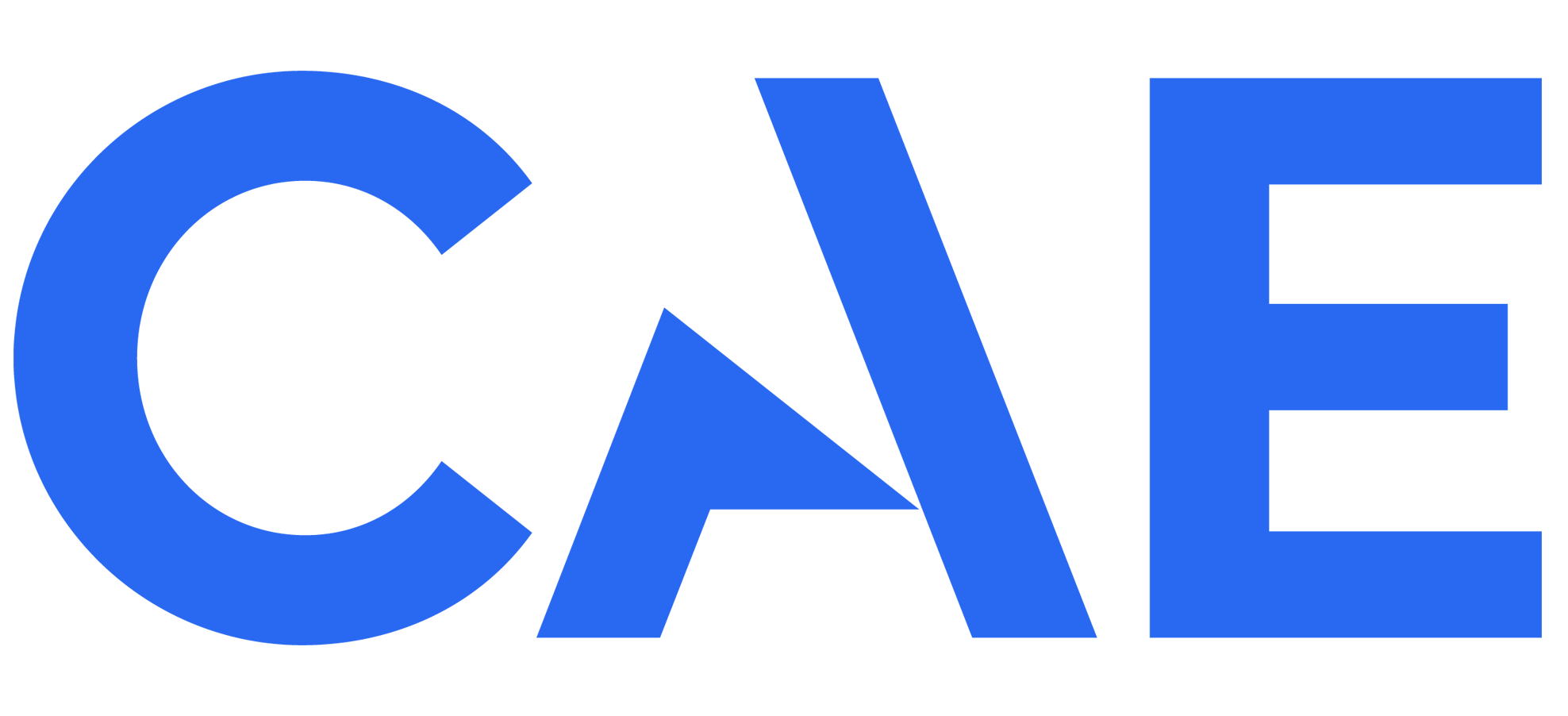 CAE logo in branded blue color